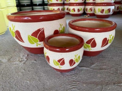 Tabletop Glazed Ceramic Orchid Pot