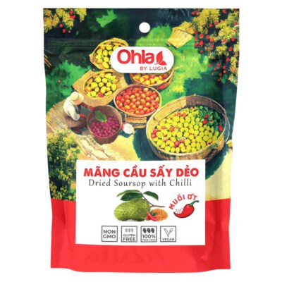 Soft Dried Soursop With Chili Salt (95% Fruit, Made In Vietnam)