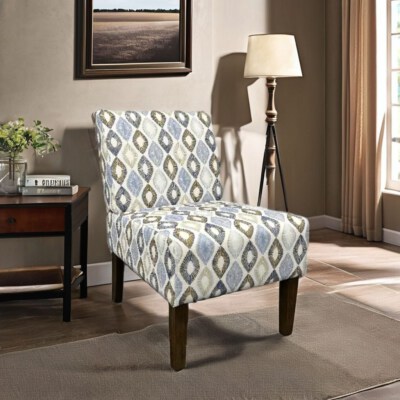 Serenity Accent Chair (Modern Design, Felt Fabric Upholstery, Rubber Wood Legs, Foam Padding, Tufted Back, Tilting)