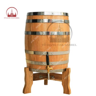 Upright Oak Aging Barrel 50L (Bulk-Order Support, Free Logo Printing)