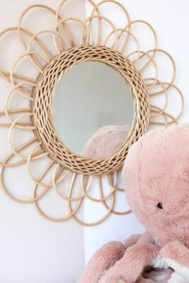 Sunflower Rattan Wall Mirror