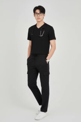 Cargo Scrub Jogger Pants (Cotton-Spandex, 280Gsm, Quick-Dry)