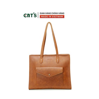Women’s Elegant Office Handbag TX50 (Premium Synthetic Leather, Fits 14-Inch Laptop, Made in Vietnam)