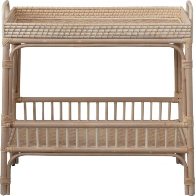 Hand-Woven Bamboo & Rattan Shelf Console Table (Standing Type, Multi-Tier, Custom Logo)