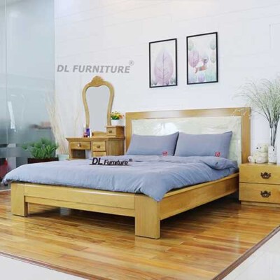 Oxford Bed Frame (Oak Wood, Two Size Options)