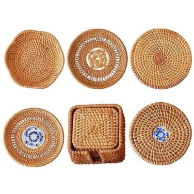 Woven Guot Coaster (Handwoven, Natural Color, Eco-Friendly)