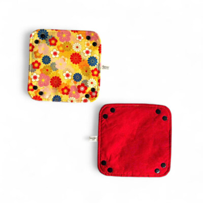 Floral Pattern Multi-Purpose Fabric Organizer Tray (Handmade, Printed Fabric)