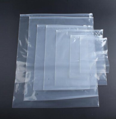 Slider Ziplock Food Storage Bag (Virgin HDPE/LDPE/LLDPE, 40–250 Mic, Custom Size, Clear Or White)