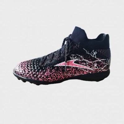 Galaxy S1 High-Cut Turf Football Shoes (TPU Upper, Elastic Knit Collar, Rubber Outsole)