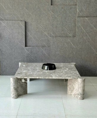 Grey Emperador Marble Coffee Table (CT04, Natural Marble, Bulk Production)