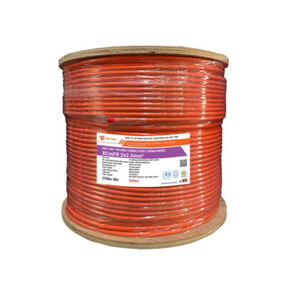 XCmFR Fire-Resistant Shielded Signal Cable 2×2.5 mm²