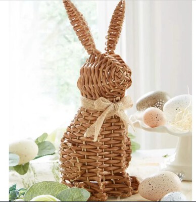 Handwoven Rattan Bunny Basket