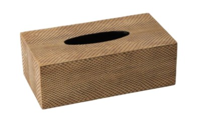 Modern Luxury Faux Shagreen Tissue Box Cover