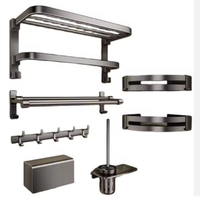 Wall-Mounted Bathroom & Toilet Accessory Set (Powder-Coated Steel, Space-Saving, OEM/ODM)