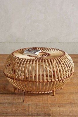 Rattan Coffee Table 003 (Handwoven Natural Rattan, Round Low Table, Custom Size)