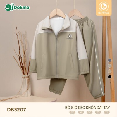 Dokma Boys’ Long-Sleeve Zip-Up Windbreaker Set