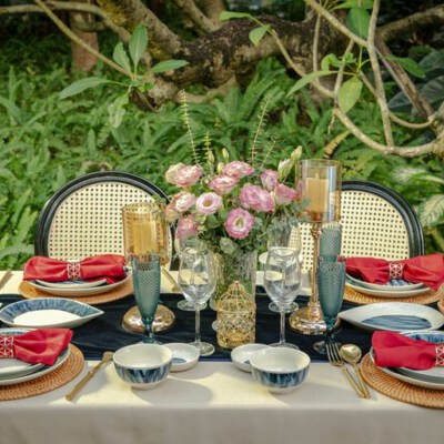 Blue Glaze Handcrafted Ceramic Collection (Bat Trang High-Fired Stoneware, Artistic Brushed & Marbled Blue Finish)