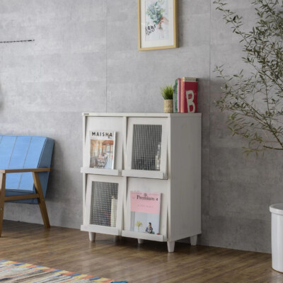 Stackable Flap Glass Door Display Cabinet