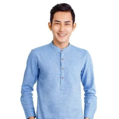 Men’s Mandarin Collar Shirt Long Sleeve