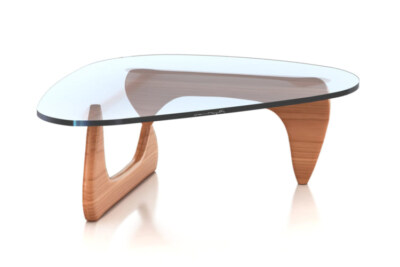 Nugochi Coffee Table (Ash Wood, 12mm Tempered Glass, Walnut/Natural)