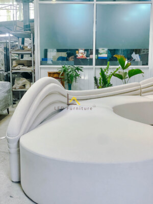 Upholstered Sofa (SM007, Simili Upholstery, Ash Wood Frame, D40 Foam)