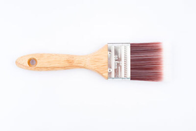 LB0001 Paint Brush (Tin Ferrule, Brown/White-Tipped Filament, Beavertail Wooden Handle)