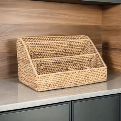 Luxury Multifunction Rattan Kitchen Storage Shelf