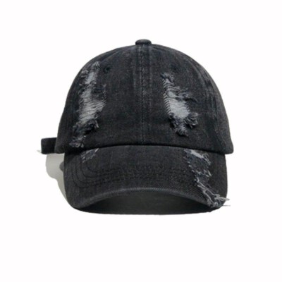 Acid-Washed Vintage Denim 5-Panel Baseball Cap (100% Cotton, Breathable & Waterproof, Adjustable, Unisex, OEM/ODM)