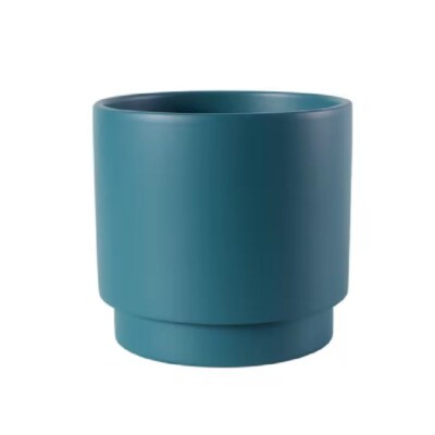 Nordic Fiberstone Planter With Corten-Style Steel Accent