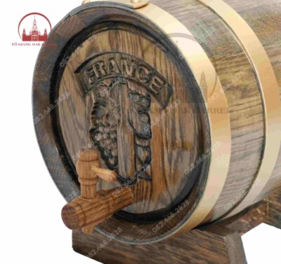 Oak Wine Aging Barrel 10L (Imported Oak, Warranty 12 Months)