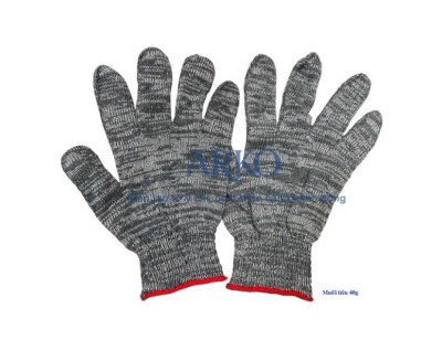 40g Knitted Work Gloves (10G, Salt & Pepper Color, Freesize)