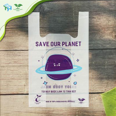 Starch-Based Biodegradable Bag (40% Starch Option Or 100% PLA/PBAT, TÜV-Certified, Food-Safe)