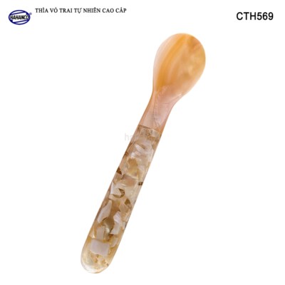 Mother Of Pearl Coffee Spoon (Natural White Shell, Iridescent Finish, CTH569)