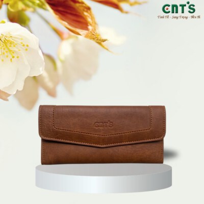 Women’s Clutch Wallet VN26 (PU Leather, Multi-Compartment, 20 x 10 x 1 Cm, Made in Vietnam)