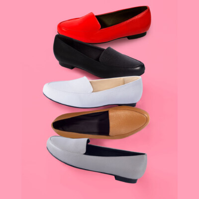 Women’s Genuine Leather Round Toe Flat Shoes (Slip-On, 3–5cm Heel, OEM/Private Label)