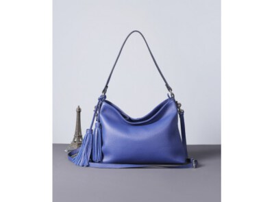 Gina Hobo Bag (Natural Milled Leather, Egyptian Blue, GX99-70)