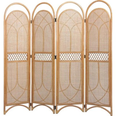 Rattan Room Divider Screen 63 (Natural Song Cat Rattan, Handwoven, W160×H180cm)