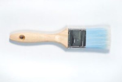 LB0004 Paint Brush (Stainless Ferrule, Blue/White-Tipped Filament, Beavertail Wooden Handle)