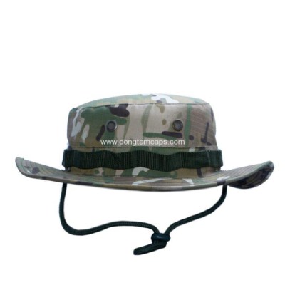 Camo Bucket Hat Wide Brim