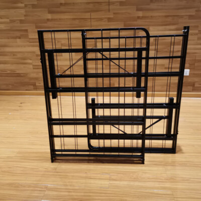 Portable Folding Metal Platform Bed Frame (No-Tool Design, Matte Black Finish, KD Easy Assembling, 10-Year Warranty)