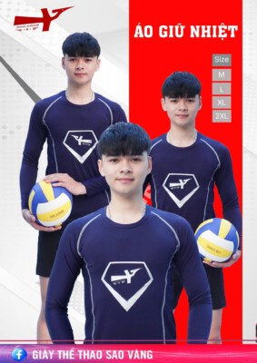 Thermal Compression Base Layer Shirt (Navy, Stretch Fit, Heat-Retaining)