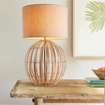 Handmade Bamboo LED Table Lamp