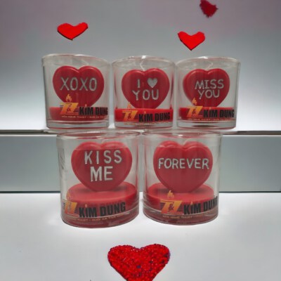 Valentine Theme Art Candle (Handmade, Gift-Ready, Customizable)