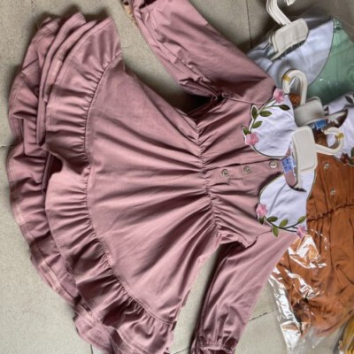 Embroidered Long-Sleeve Girl Dress