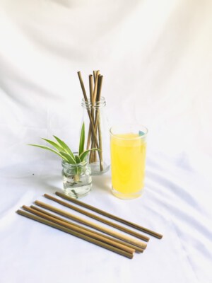 Grass Drinking Straws (Dried Grey Sedge, 500 Pcs)