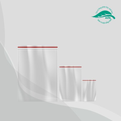 Red Line Zipper Bags (LDPE, Biodegradable Additive, Airtight Seal, Custom Size)