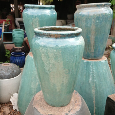 Modern Glazed Clay Flower Pot