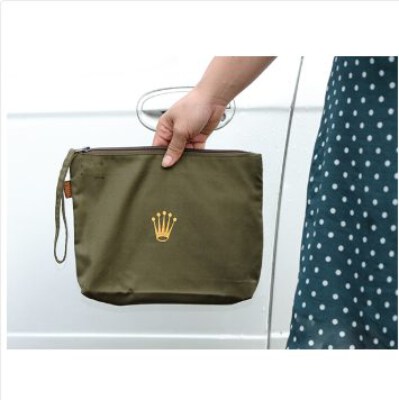 Embroidered Canvas Sporty Pouch