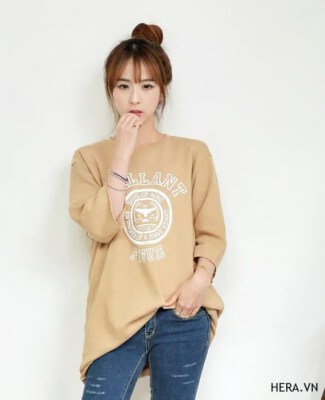 Oversized Longline Sweatshirt Long Sleeve