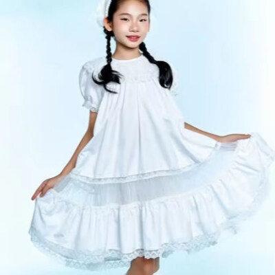 Merliah Straight Tulle & Khate Children’s Dress (Hand Beading, Lace Connection, Knee-Length, OEM/ODM)